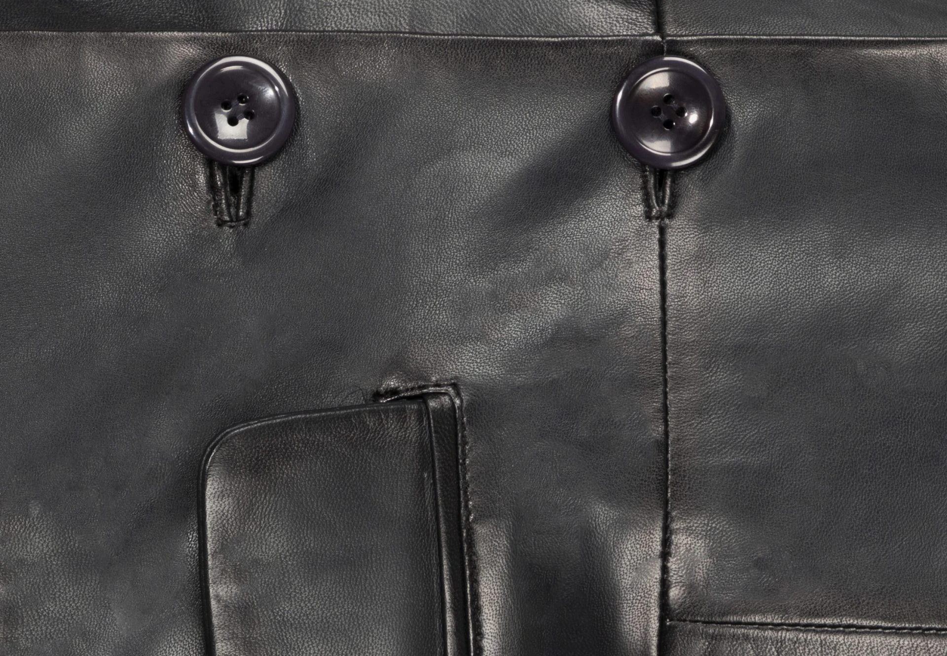 Hype Royal-Blue Leather Blazer – Elegant Slim Fit in Premium Lambskin - Image 3