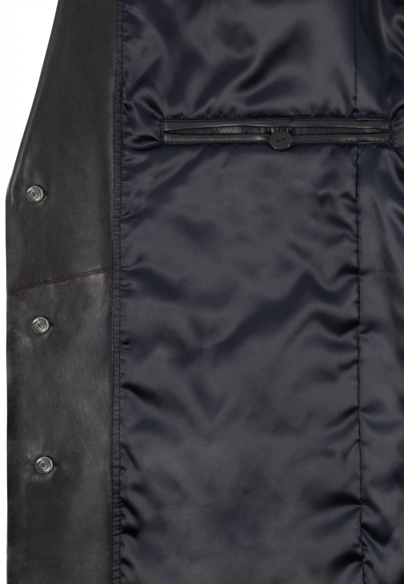 Hype Royal-Blue Leather Blazer – Elegant Slim Fit in Premium Lambskin - Image 4