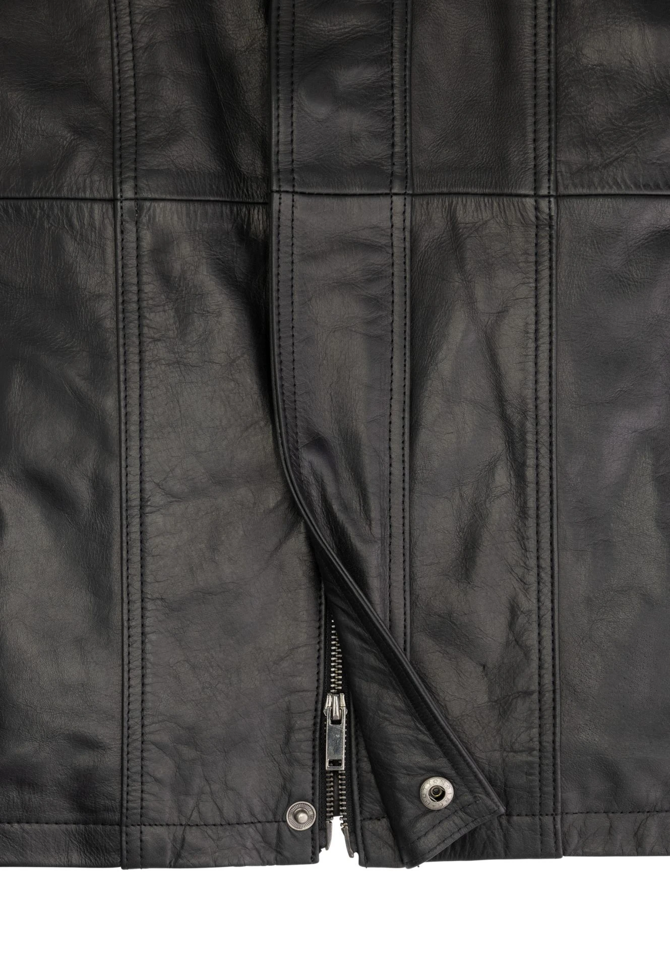 Buff Leather Parka - Black Leather Jacket – Winter Jacket – 2 Jackets in 1 - Image 2