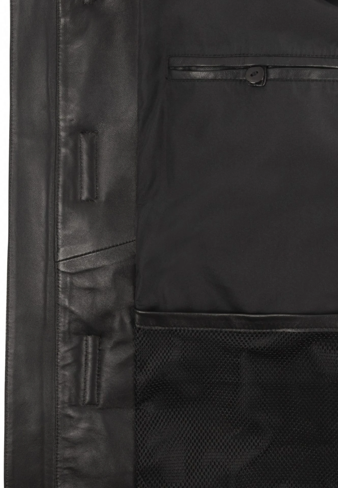 Polaris Leather Puffer Jacket – Long Leather Parka – Winter Jacket – Black - Image 4