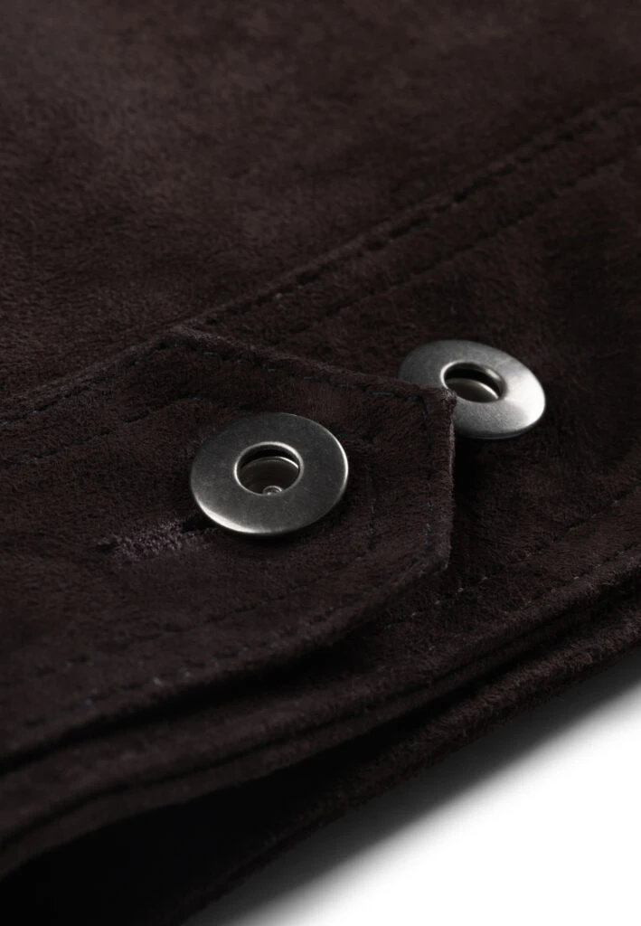 Kent Suede Jacket Chocolate Brown – Classic Men's Suede Outerwear - Image 2