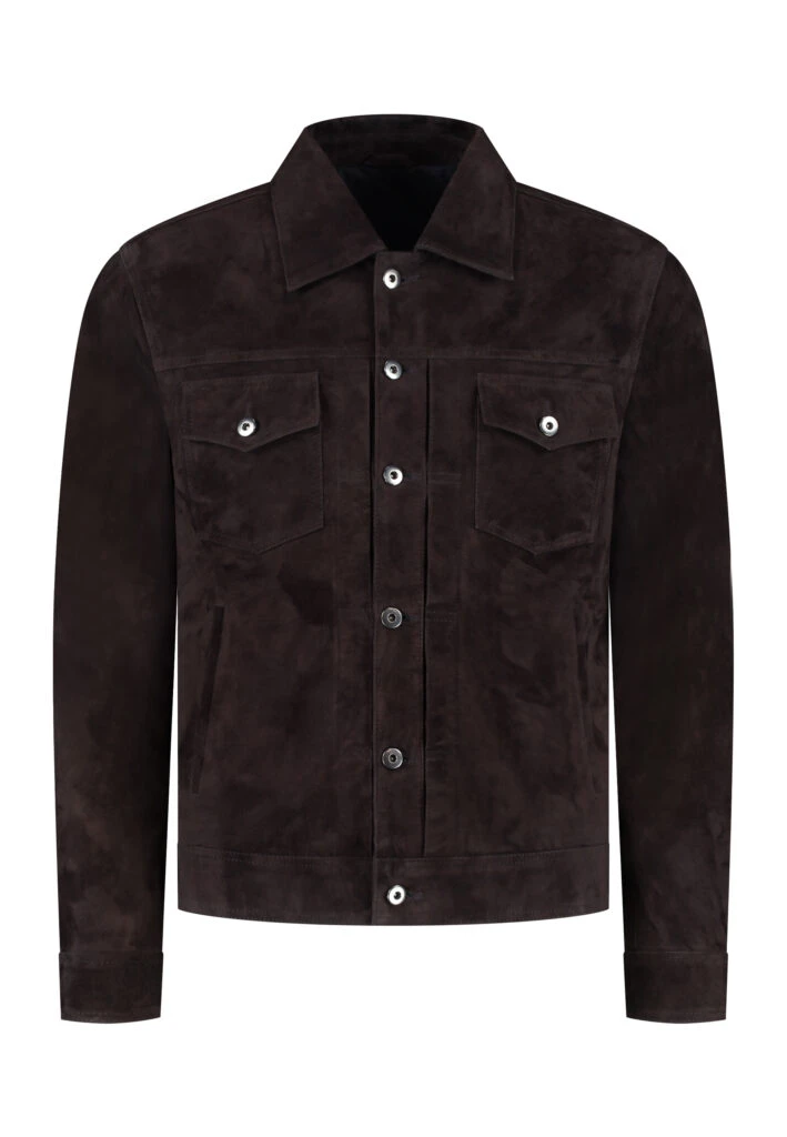 Kent Suede Jacket Chocolate Brown – Classic Men's Suede Outerwear - Image 3