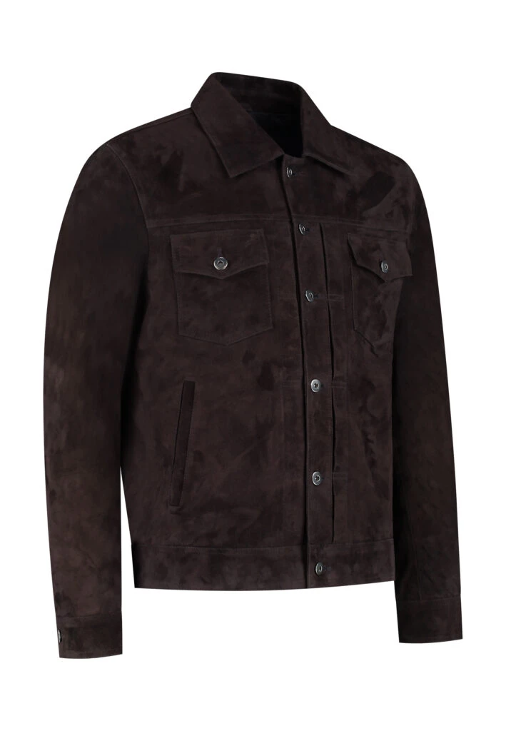 Kent Suede Jacket Chocolate Brown – Classic Men's Suede Outerwear - Image 4