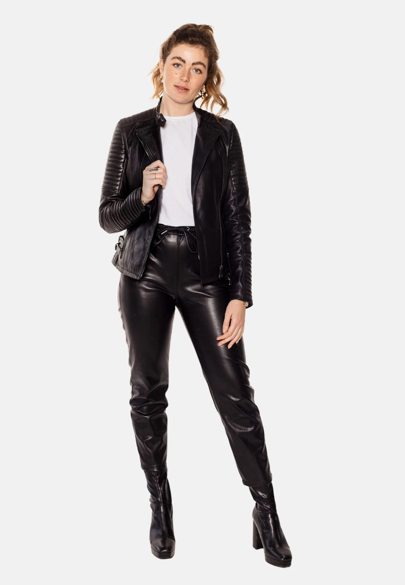 ÉLYSÉE PERFECTO LEATHER JACKET BLACK - SILK EDITION - Image 7