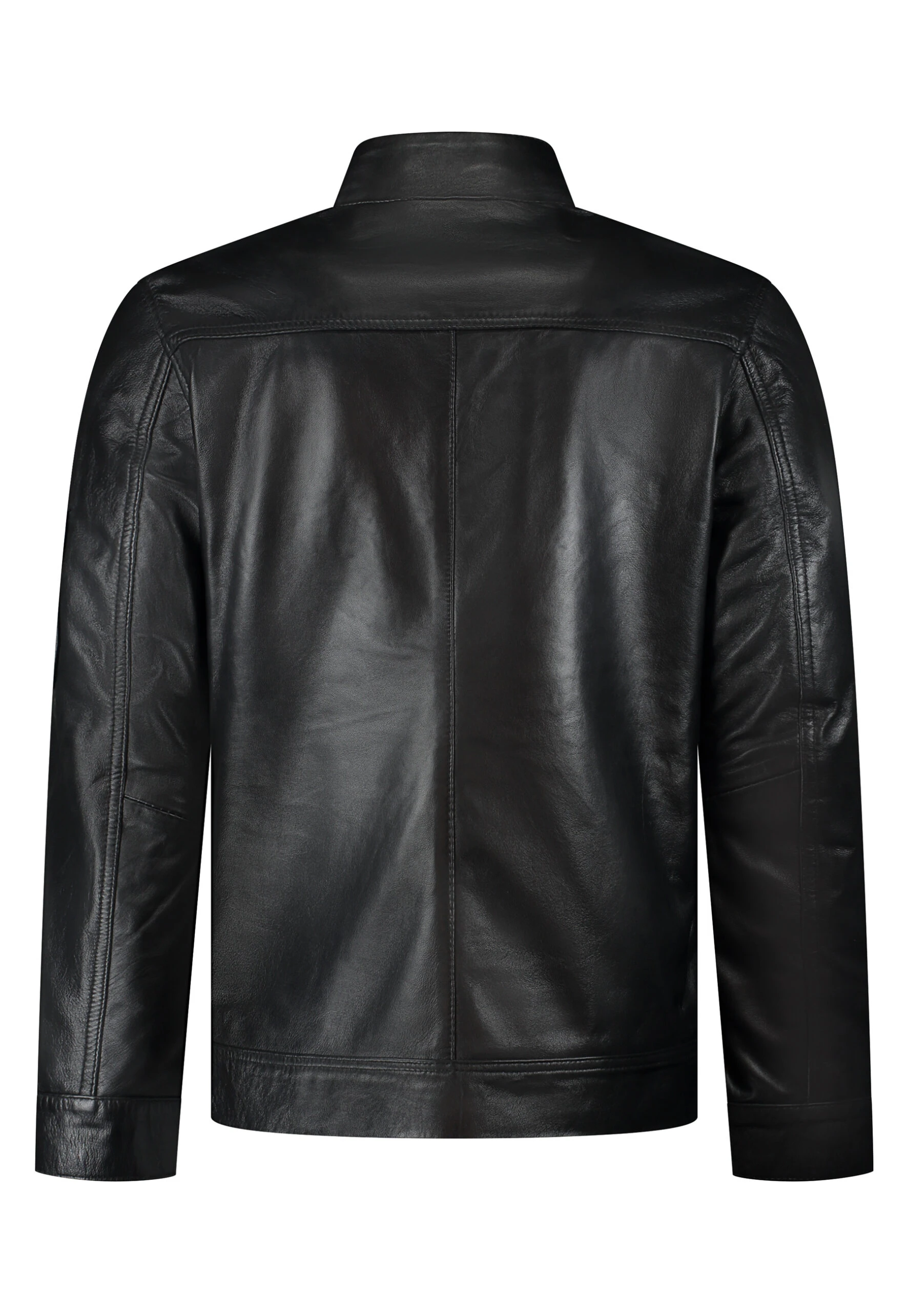 The Voyageur Black Leather Jacket – Fitted Design with Removable Wool Hood - Image 2