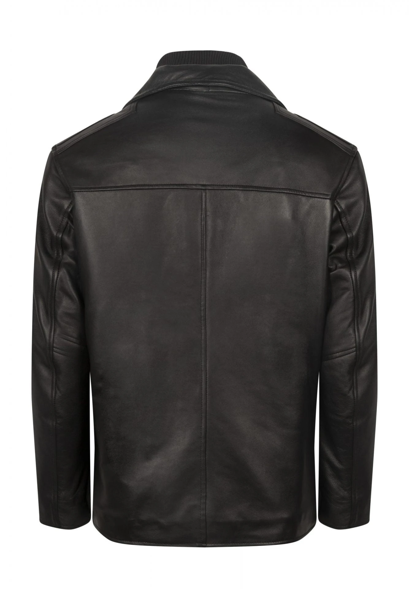 Flex Black Leather Coat – Versatile Parka with Removable Wool Collar | 2-in-1 Men's Leather Jacket - Image 4