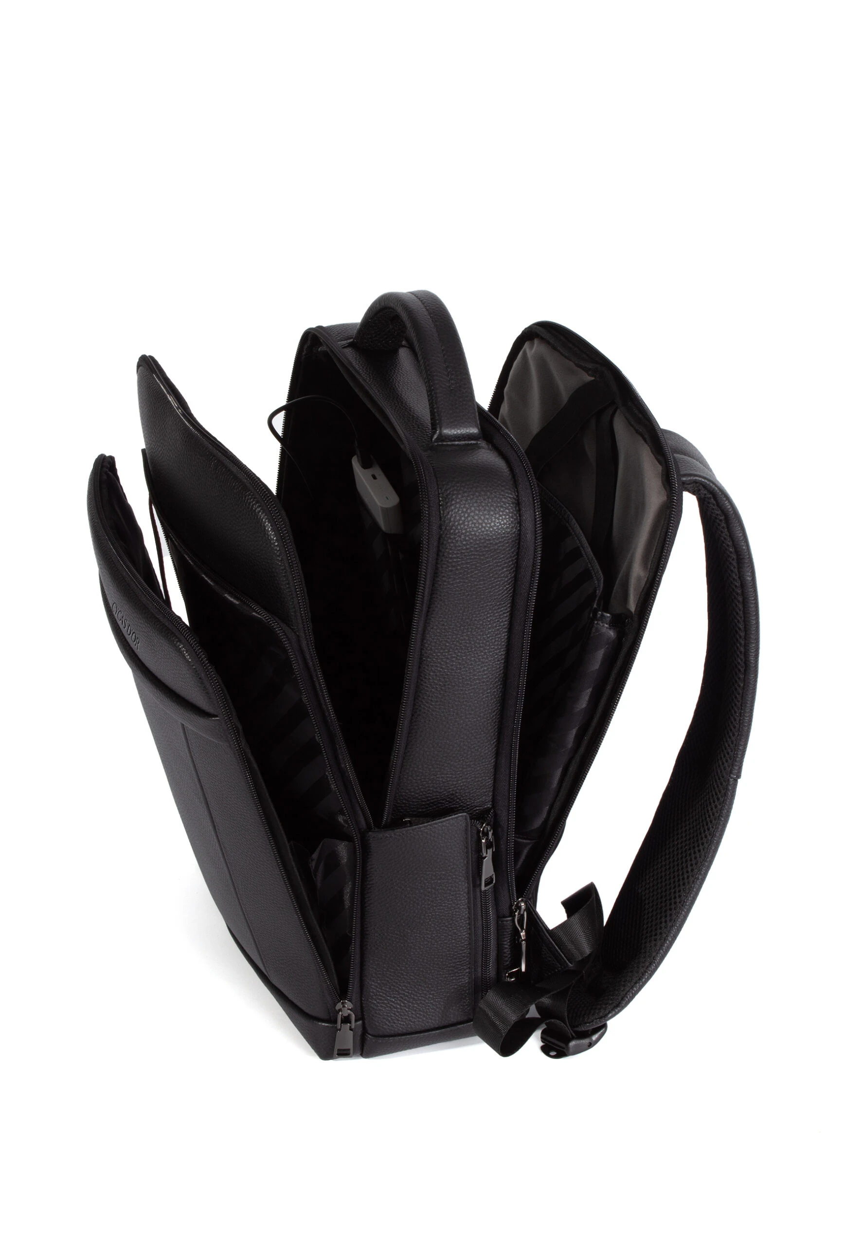 CYRUS FINGERPRINT LEATHER BACKPACK - Image 6