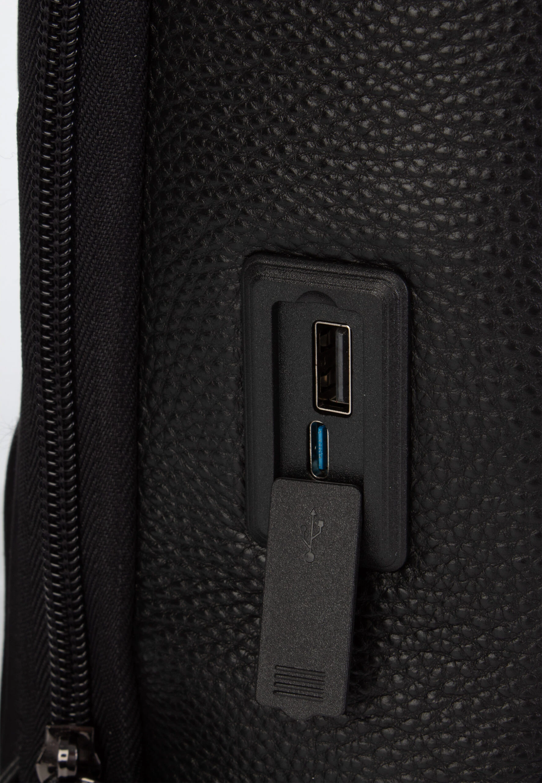 CYRUS FINGERPRINT LEATHER BACKPACK - Image 11