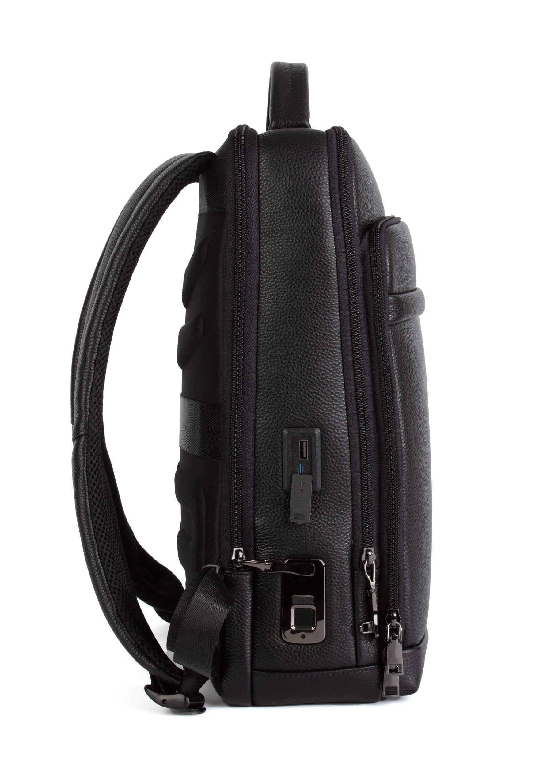 CYRUS FINGERPRINT LEATHER BACKPACK - Image 12