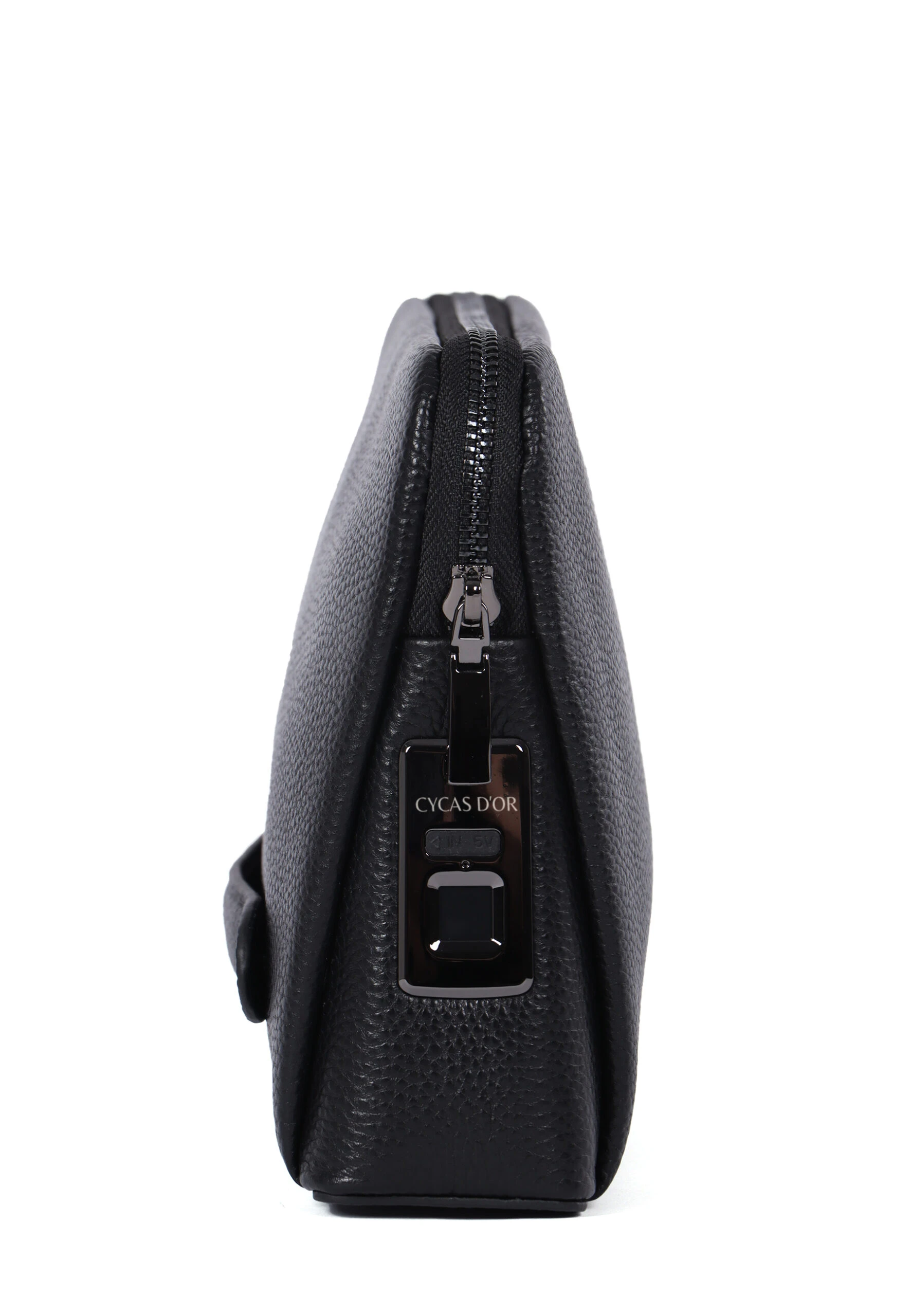 DRACO Fingerprint Leather Handbag Black - Image 9