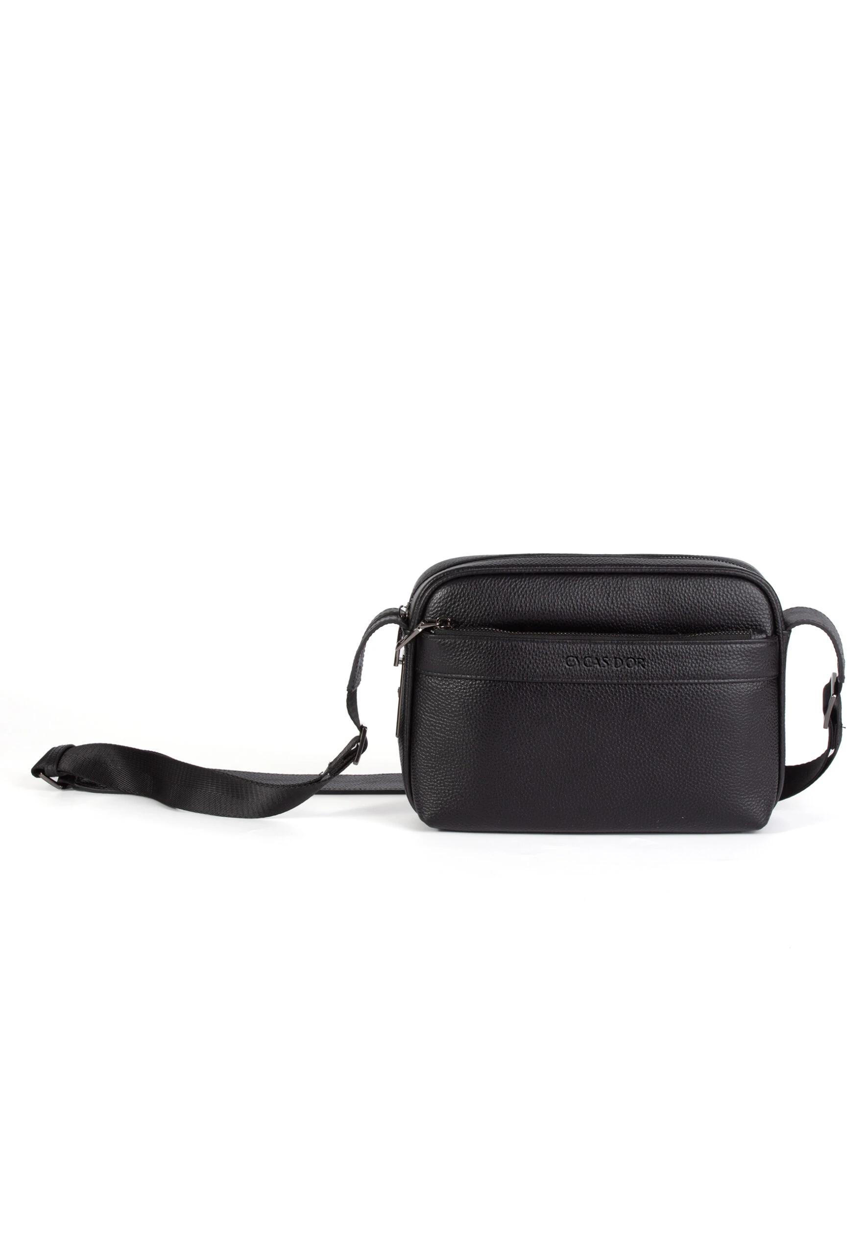 BELLARO FINGERPRINT CROSS BODY LEATHER BAG - Gallery Image