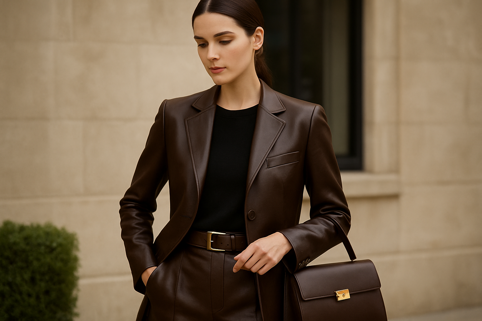 Hochwertiges Cycasdor-Editorialbild zur Aufwertung Ihrer Garderobe mit zeitlosen Lederessentials