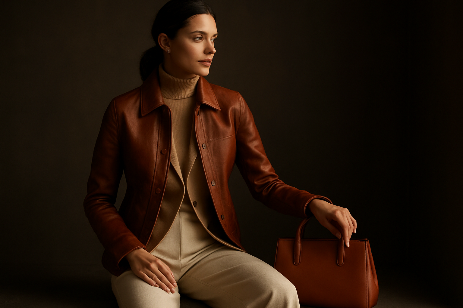 Image éditoriale Premium de Cycasdor pour L'Art des Blousons en Cuir Intemporels : Stylisme pour Chaque Saison