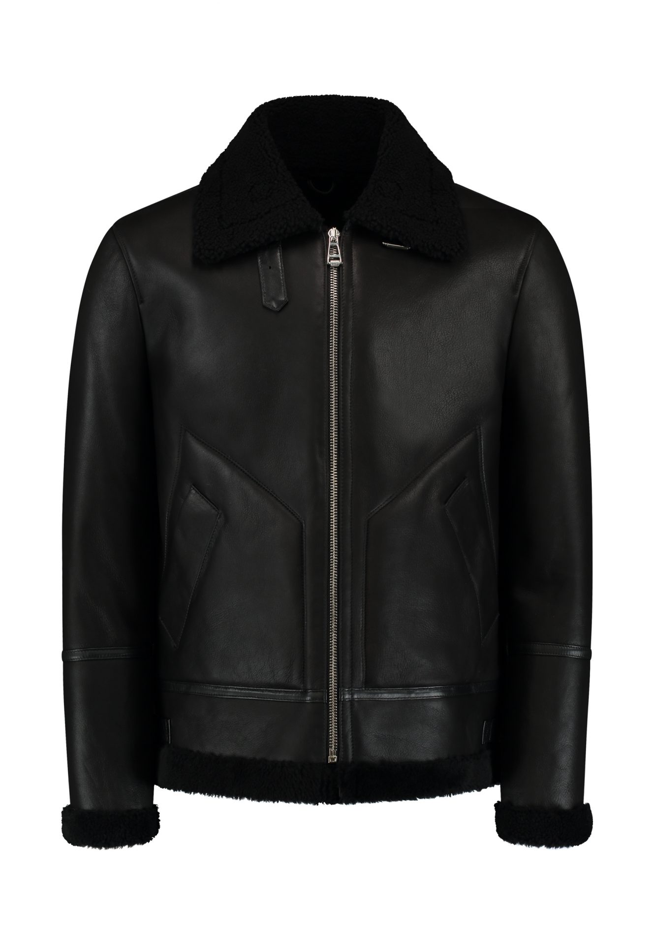 overschrijving Oswald Werkwijze Shearling lammy jacket THE HUNTER – winter jacket – black – CYCAS D'OR